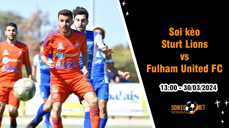 Soi kèo Sturt Lions vs Fulham United FC 13h ngày 30/3: Chìm sâu dưới đáy bảng xếp hạng - Ảnh 1