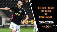 Soi tỷ lệ kèo tài xỉu trận AIK Solna vs Degerfors IF, 0h10 ngày 19/9
